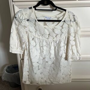 Gap White Lace Top size small